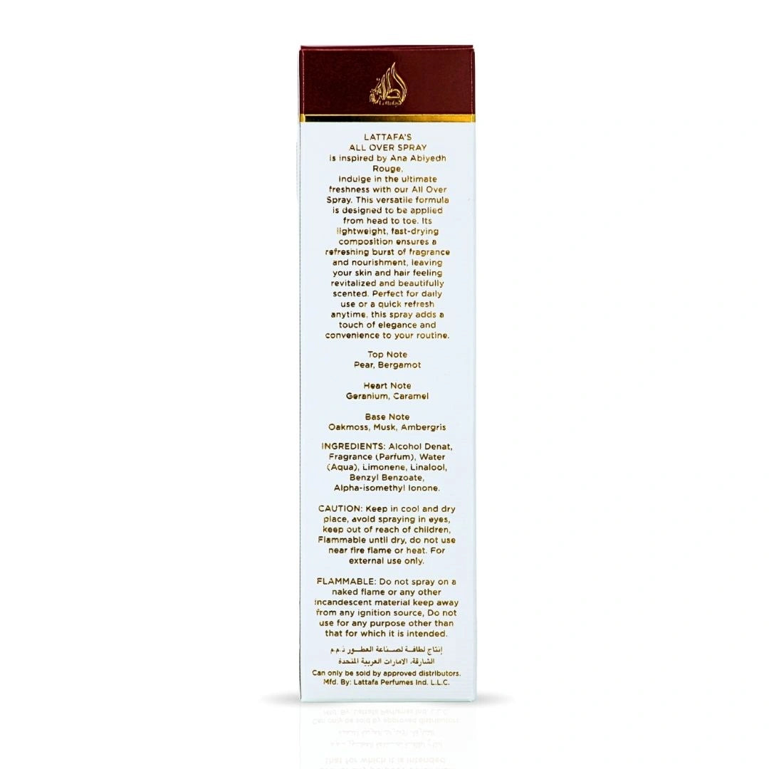 Ana Abiyedh Rouge All Over Spray 150ml (5.07 oz) by Lattafa