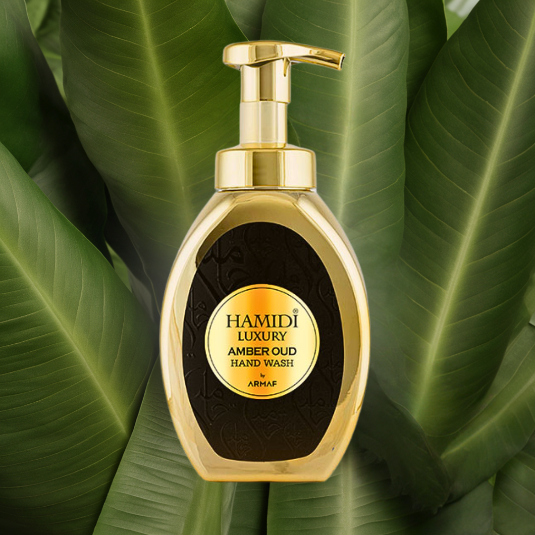 LUXURY AMBER OUD HAND WASH 350ML (11.9 OZ) By Hamidi | Enticing & Ultra Moisturizing, Rejuvenates The Skin.