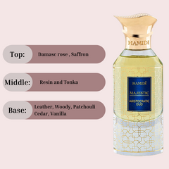 MAJESTIC ARISTOCRATIC OUD EDP Spray 85ML (2.8 OZ) By Hamidi | A Long Lasting & Rich Blend Of Luxurious Fragrance.