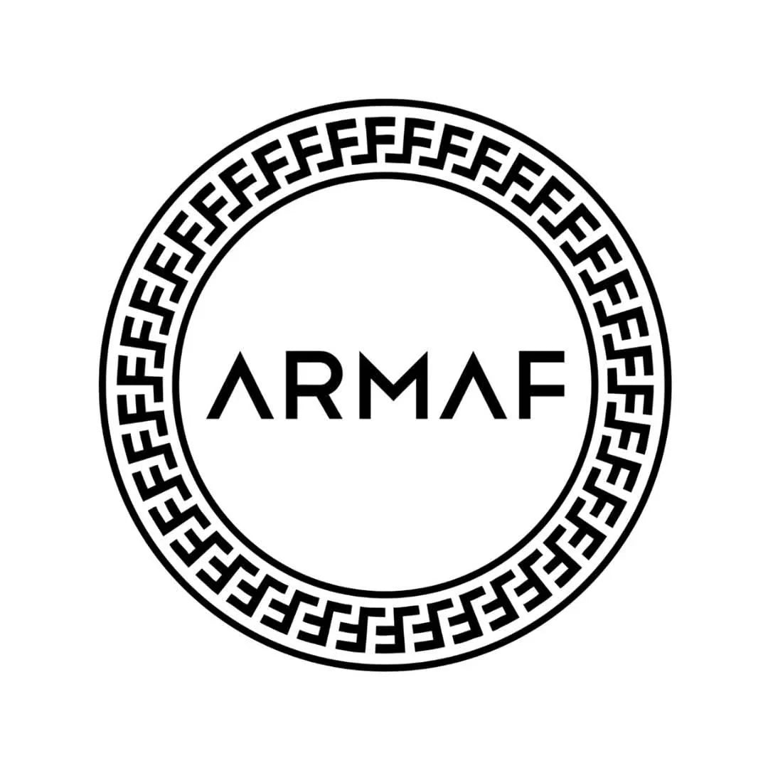 Armaf Infinity Silver Eau de Parfum spray bottle with Armaf logo, 105ml (3.6 oz), sleek silver packaging.