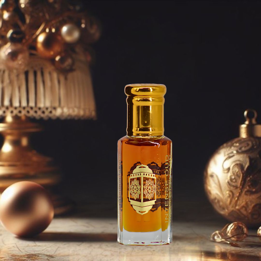 Dark Oud Ispahan Perfume Oil 12ML (0.40 OZ) With Black Gift Box By Intense Oud | A Bold Fusion Of Rose, Saffron & Oud For A Smoky, Opulent Scent.