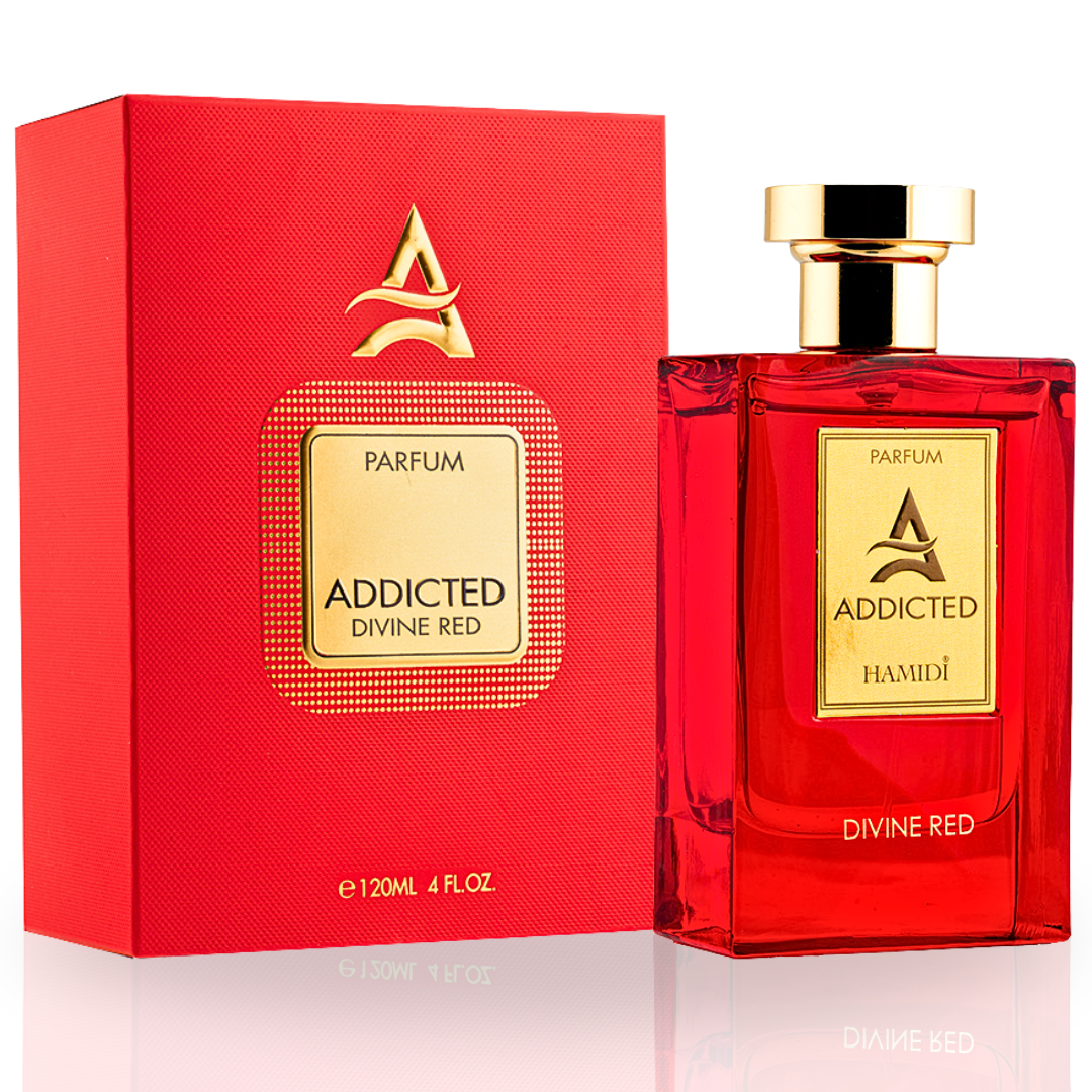 HAMIDI ADDICTED DIVINE RED EDP Spray 120ML (4 OZ) By Hamidi | Elevate Your Senses With This Exquisite Fragrance.