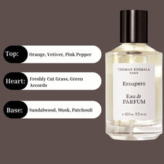 Exsupero Eau De Parfum Spray 100ML (3.3 OZ) By Thomas Kosmala Paris | A Fresh, Vibrant Scent With Citrus, Vetiver & A Woody Finish.