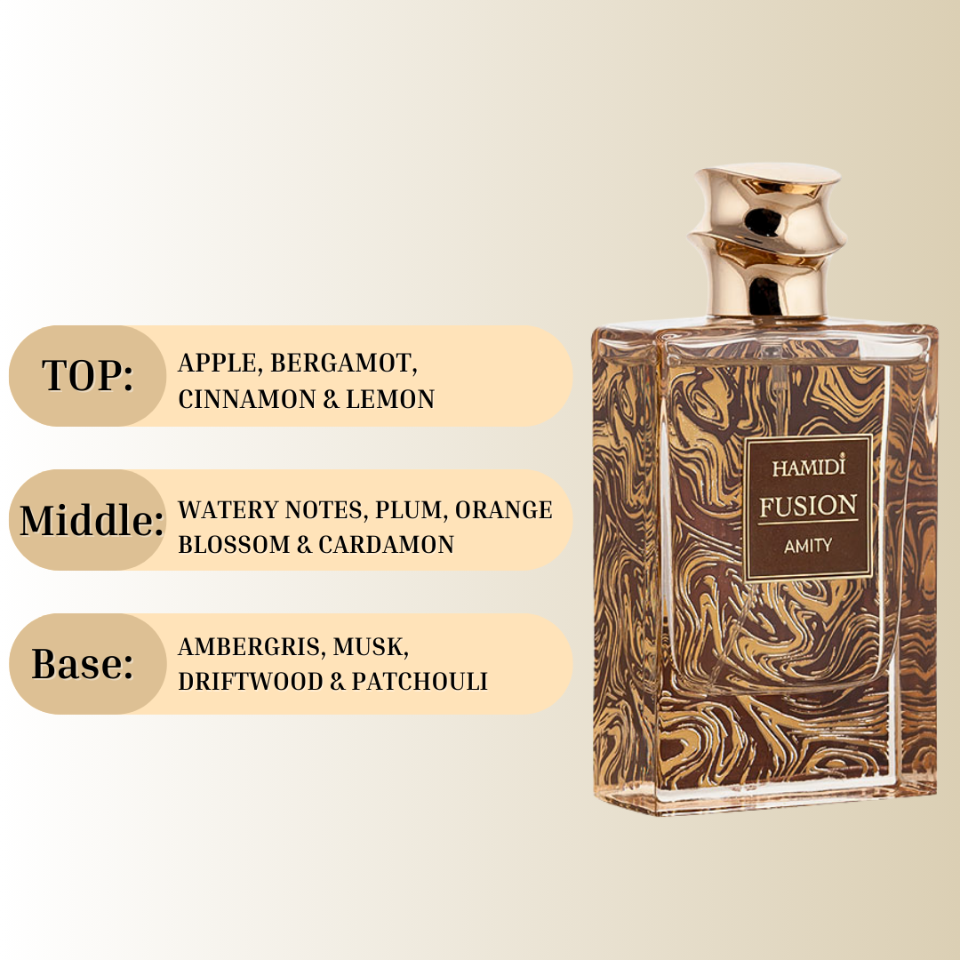 FUSION AMITY EDP Spray 85ML (2.8 OZ) By Hamidi | Experience The Impeccable Blend Of Citrus.