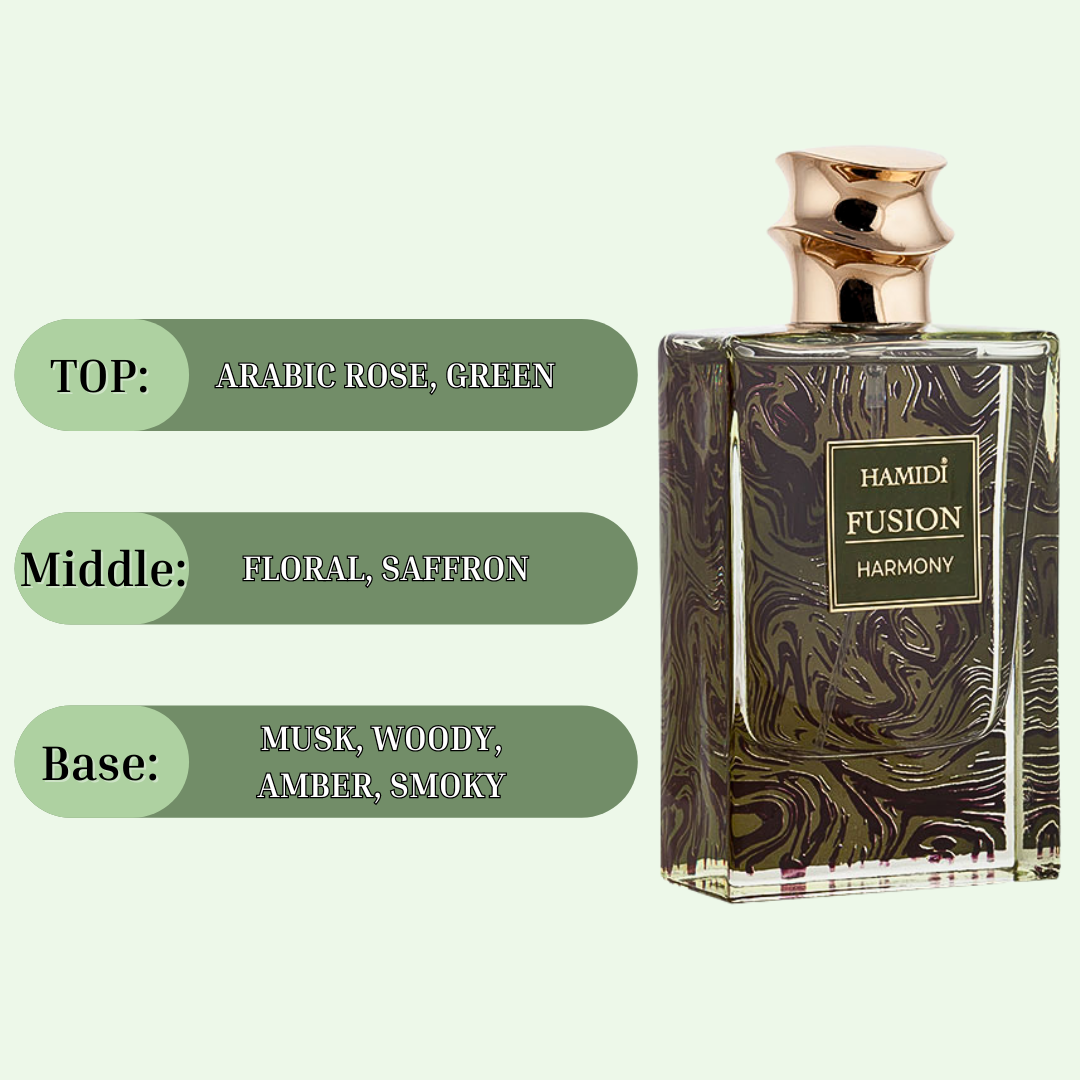 FUSION HARMONY EDP Spray 85ML (2.8 OZ) By Hamidi | A Long Lasting FUSION HARMONY EDP Spray 85ML (2.8 OZ) By Hamidi | A Long Lasting