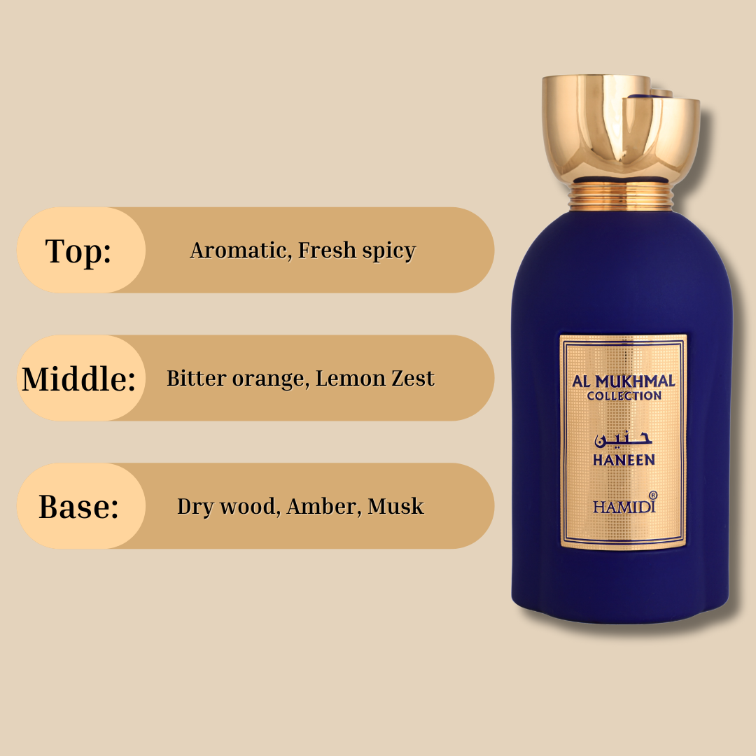 AL MUKHMAL - HANEEN EDP Spray 100ML (3.4 OZ) By Hamidi | Feel The Embrace Of Nostalgia With This Exotic Fragrance. - Intense Oud