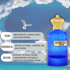 INSIGNIA AZURE EDP Spray 105ML (3.5 OZ) By Hamidi | A Long Lasting & Refreshing Unisex Fragrance. - Intense Oud