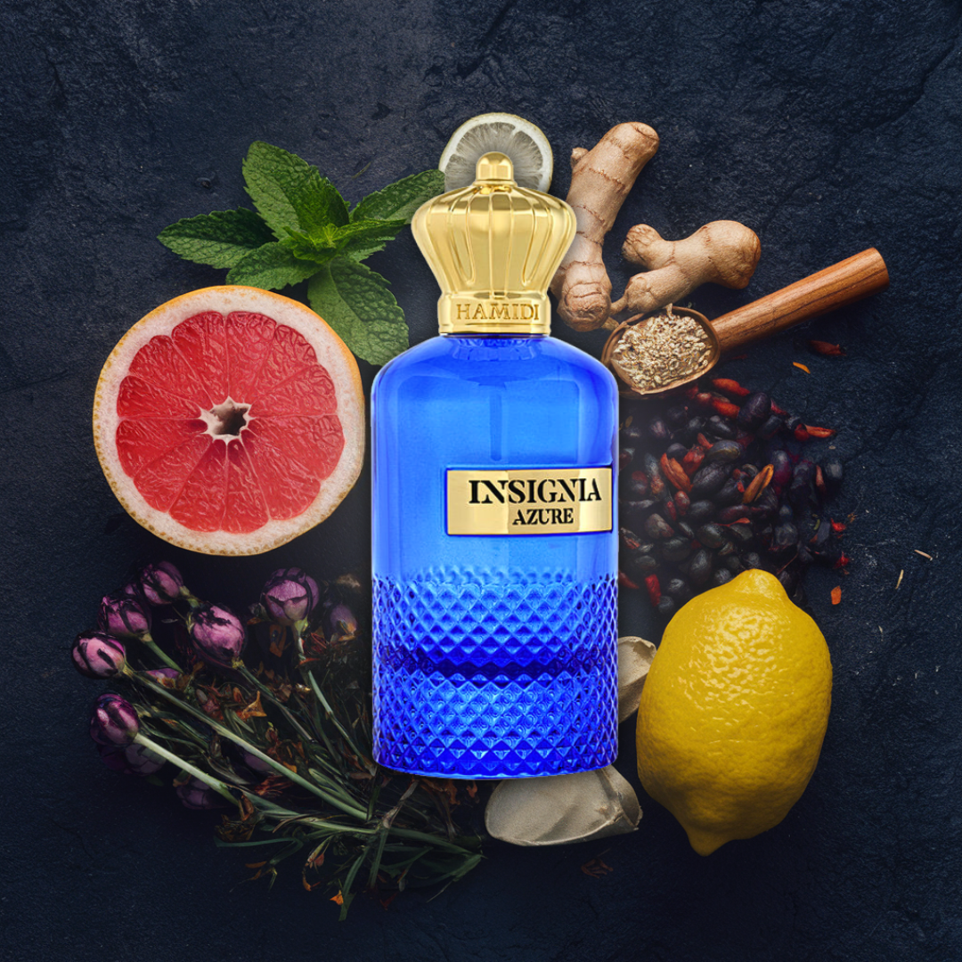 INSIGNIA AZURE EDP Spray 105ML (3.5 OZ) By Hamidi | A Long Lasting & Refreshing Unisex Fragrance. - Intense Oud