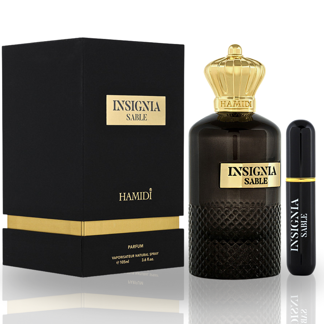 INSIGNIA SABLE EDP Spray 105ML (3.5 OZ) By Hamidi | A Luxurious & Captivating Unisex Fragrance. - Intense Oud