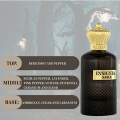 INSIGNIA SABLE EDP Spray 105ML (3.5 OZ) By Hamidi | A Luxurious & Captivating Unisex Fragrance. - Intense Oud