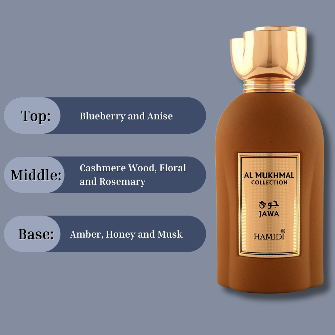 AL MUKHMAL - JAWA EDP Spray 100ML (3.4 OZ) By Hamidi | A Long Lasting Heady Concoction Of Passion & Desire. - Intense Oud