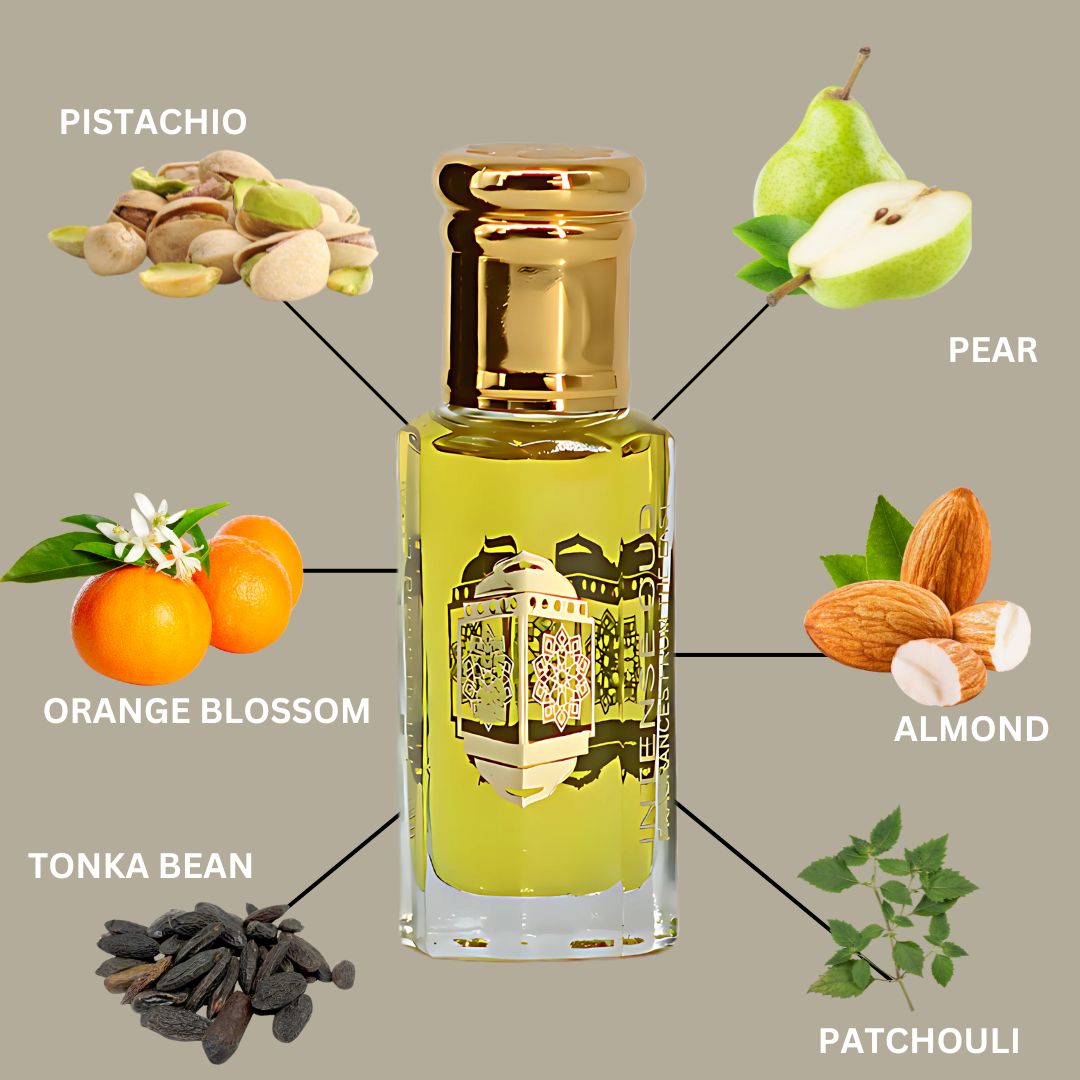 Now Girl Perfume Oil 12ML (0.40 OZ) With Black Gift Box By Intense Oud | A Fresh Blend Of Pistachio & Pear Gives Way To A Creamy Floral Heart & A Nutty Base.