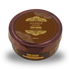 LUXURY OUD MUSK BODY SCRUB 250ML (8.4 OZ) By Hamidi | Gently Exfoliates For Soft & Smooth Skin, Naturally Derived Ingredients.