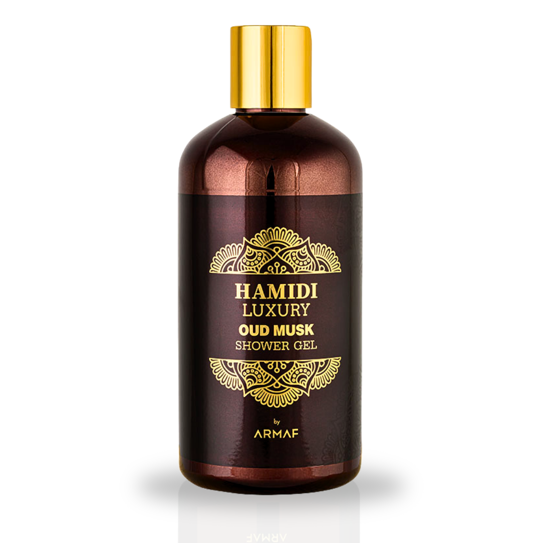 LUXURY OUD MUSK SHOWER GEL 500ML (16.9 OZ) By Hamidi | Ultra Moisturizing & Skin-Nourishing | For Men & Women.