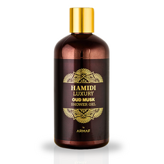 LUXURY OUD MUSK SHOWER GEL 500ML (16.9 OZ) By Hamidi | Ultra Moisturizing & Skin-Nourishing | For Men & Women.