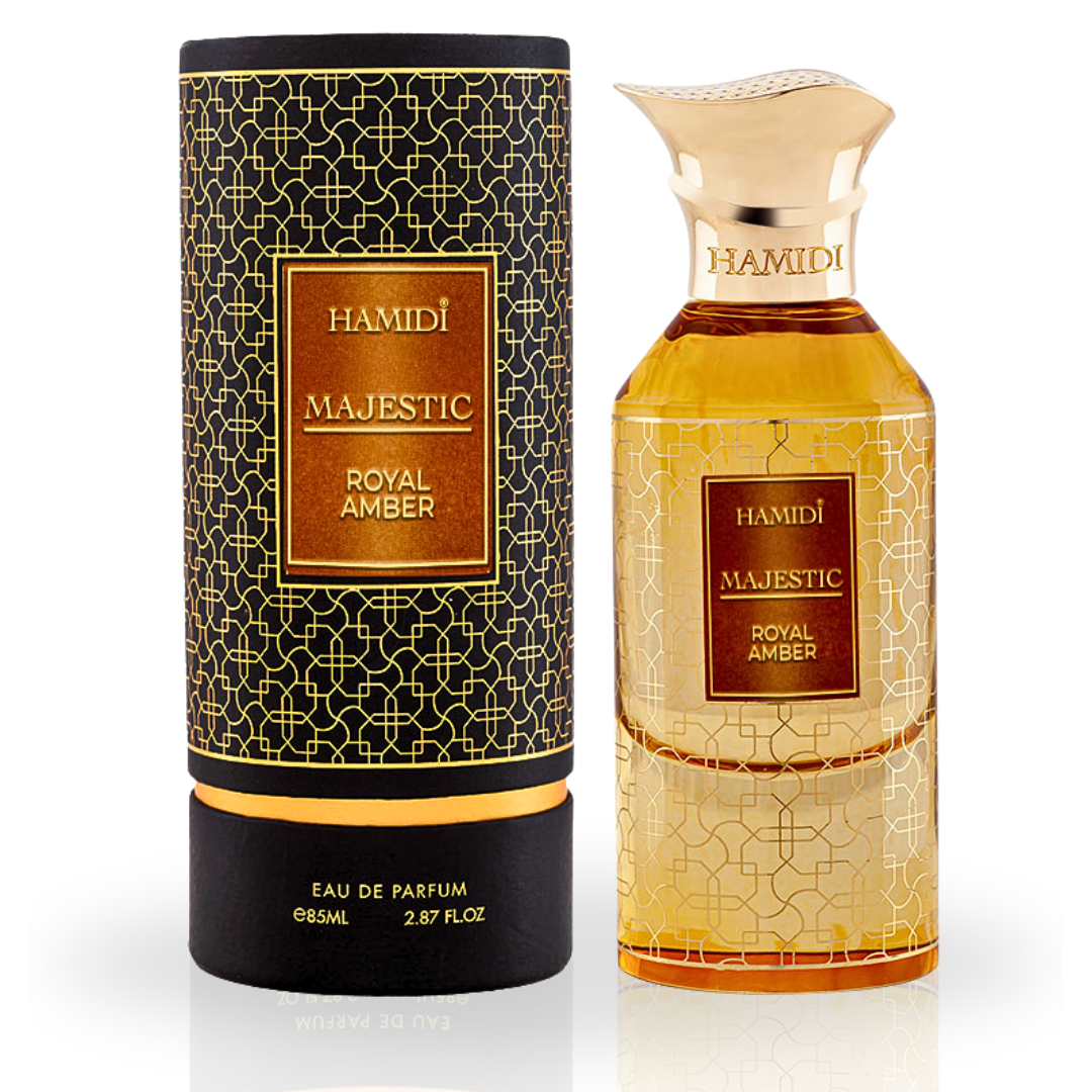 MAJESTIC ROYAL AMBER EDP Spray 85ML (2.8 OZ) By Hamidi | Indulge In The Luxurious Aura Of Allure & Elegance.