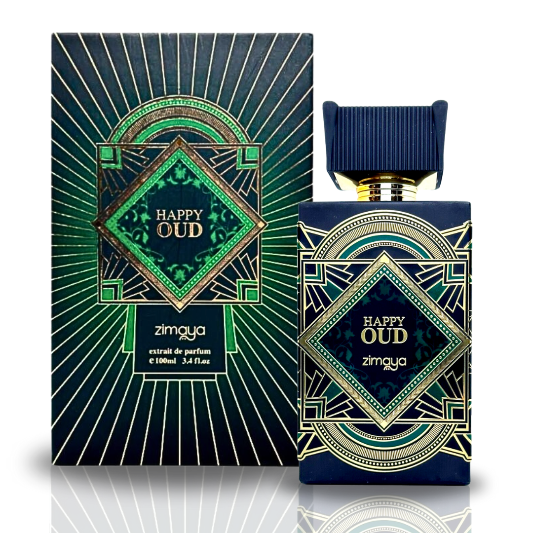 Happy Oud Extrait De Parfum Spray 100ML (3.4OZ) by ZIMAYA | Long Lasting, Designer Unisex Fragrance.