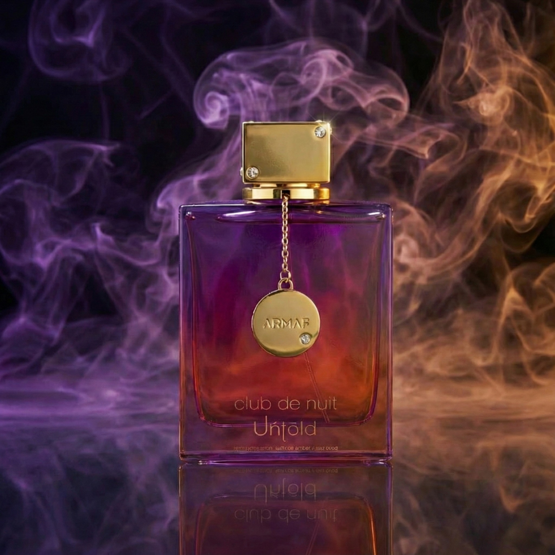 Armaf Club De Nuit Untold Eau de Parfum spray 200ml bottle, showcasing the sleek black and gold packaging.