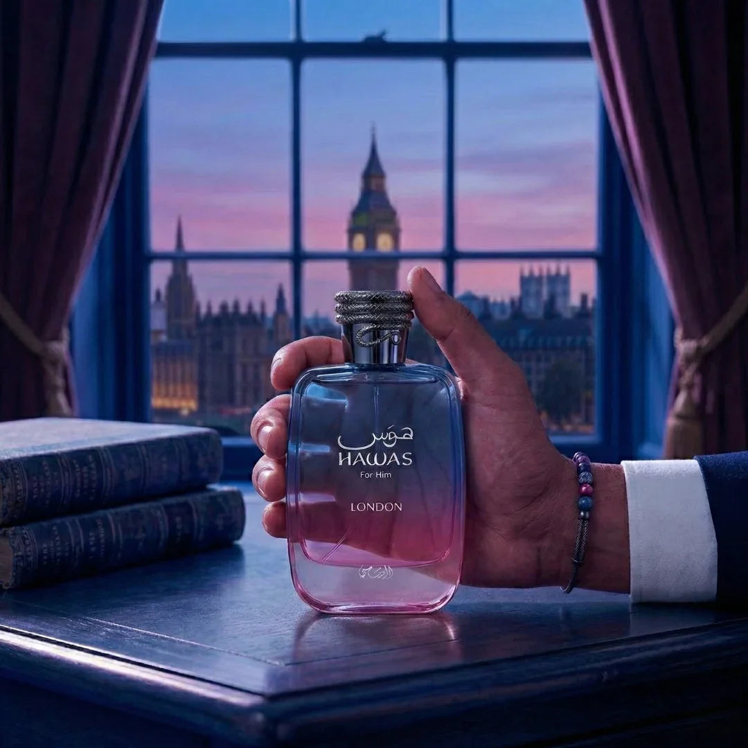 Hawas London Eau De Parfum Spray 100ml (3.38 oz) By Rasasi - Intense Oud