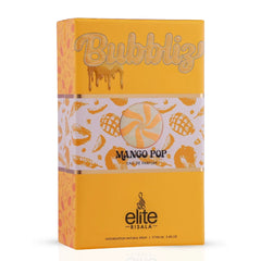 Elite Risala Bubbliz Mango Pop Eau De Parfum spray, 100ml, featuring a vibrant mango fragrance in a sleek bottle.