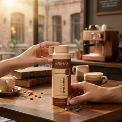 Armaf Odyssey Toffee Coffee scented body spray 200ml, featuring a sleek bottle with a luxurious fragrance design.