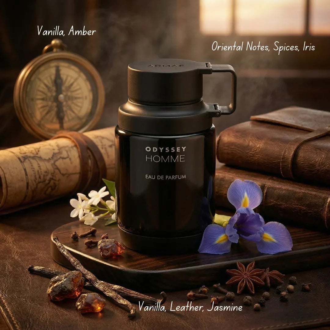 Odyssey Homme Black Eau de Parfum Spray 200ml (6.8 oz) by Armaf - Intense Oud