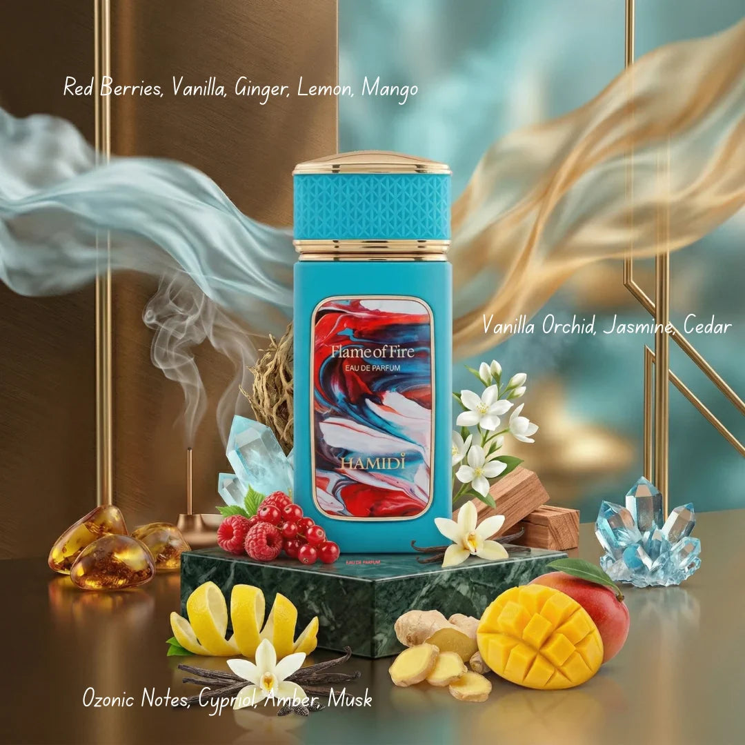 Flame Of Fire Eau De Parfum Spray 100ml (3.4 oz) By Hamidi - Intense Oud
