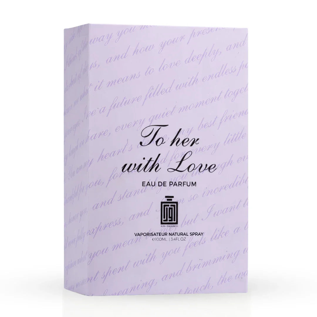 To Her With Love Eau De Parfum Spray 100ml (3.4 oz) By Aura Fragrances - Intense Oud
