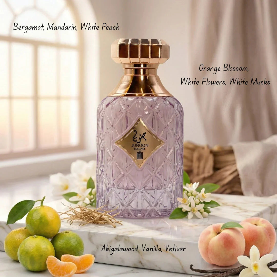 Junoon Romance Eau De Parfum Spray 100ml (3.4 oz) By Aura Fragrances - Intense Oud