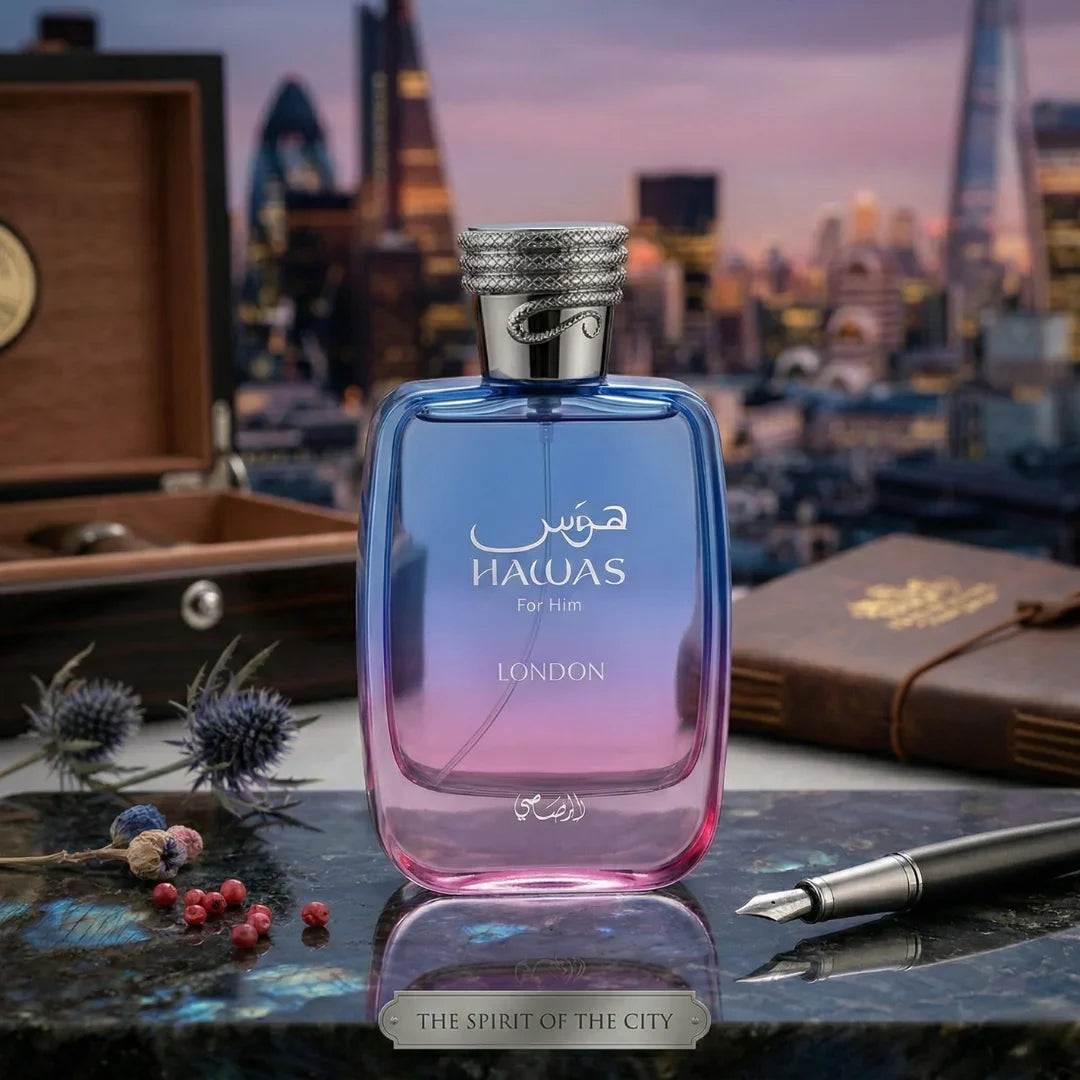 Hawas London Eau De Parfum Spray 100ml (3.38 oz) By Rasasi - Intense Oud