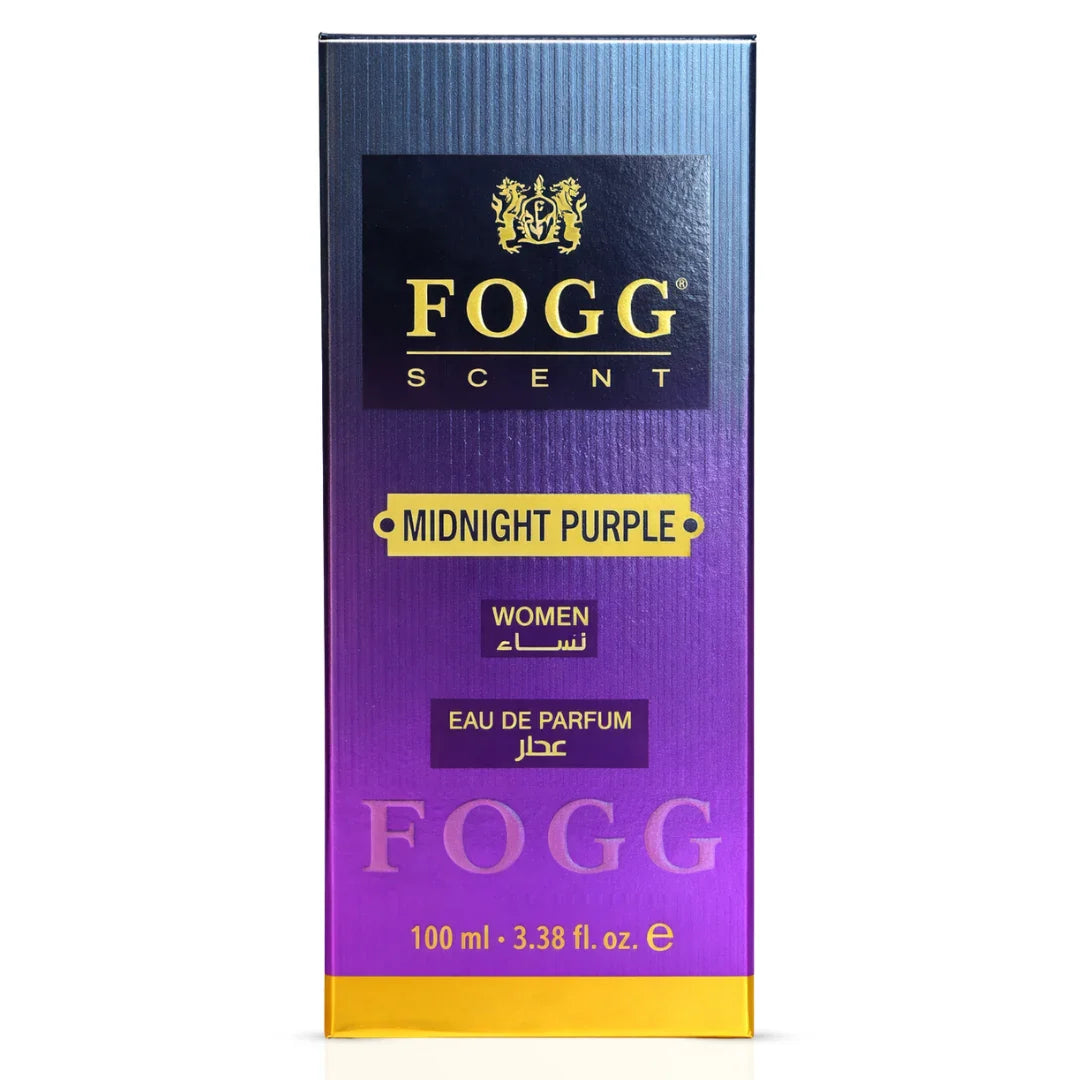 Midnight Purple for Women Eau de Parfum Spray 100ml (3.38 oz) by Fogg - Intense Oud