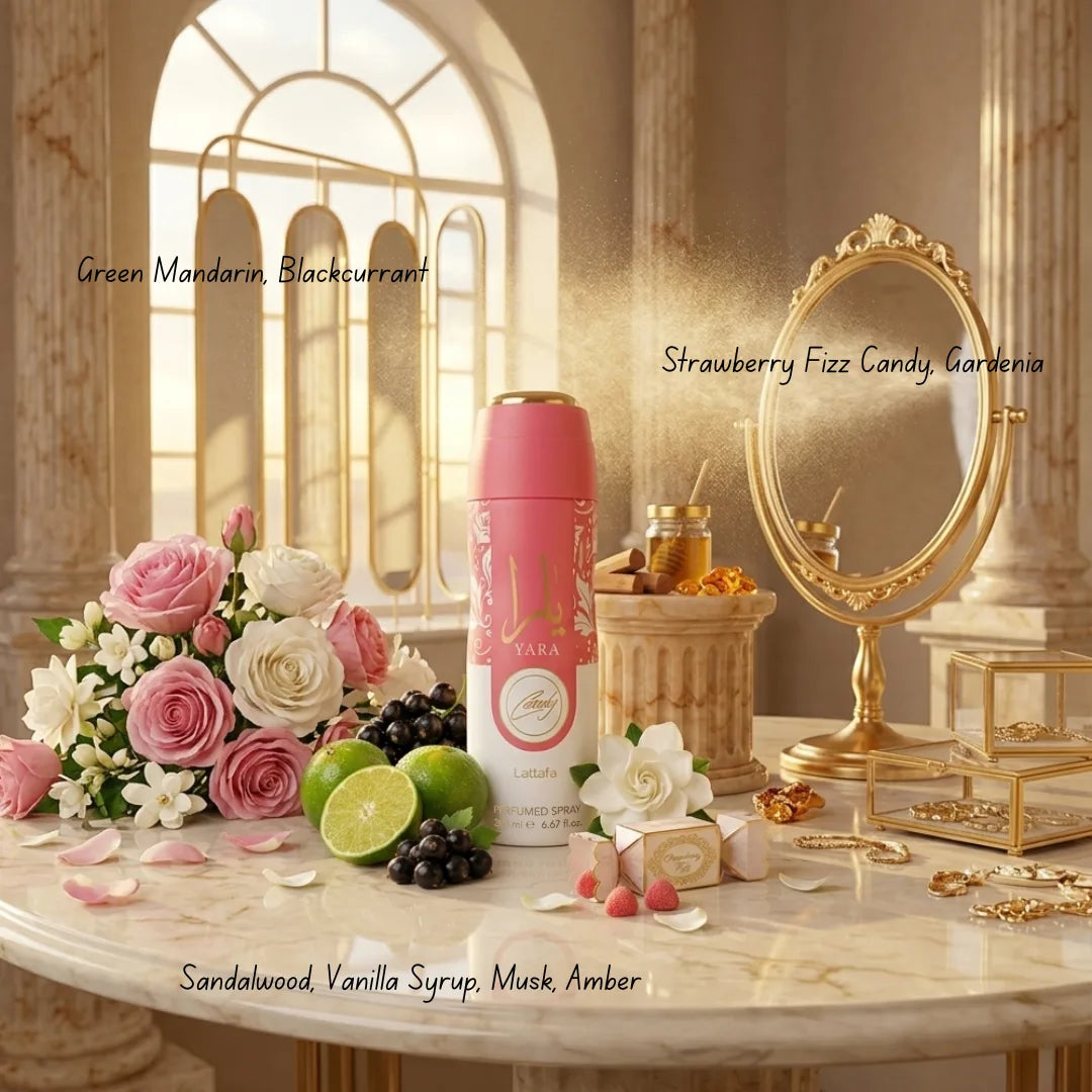Yara Candy Deodorant Spray 200ml (6.7 oz) by Lattafa