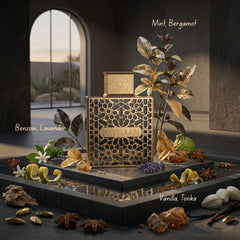 Rayhaan Elixir Eau de Parfum spray 100ml, elegant bottle featuring a luxurious fragrance by Rayhaan.
