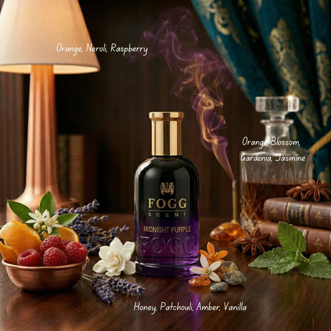 Midnight Purple for Women Eau de Parfum Spray 100ml (3.38 oz) by Fogg - Intense Oud