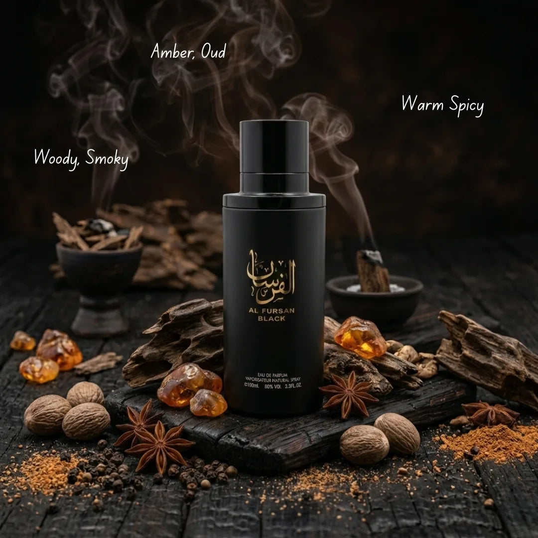 Al Fursan Black Eau De Parfum Spray 100ml (3.4 oz) By Aura Fragrances - Intense Oud