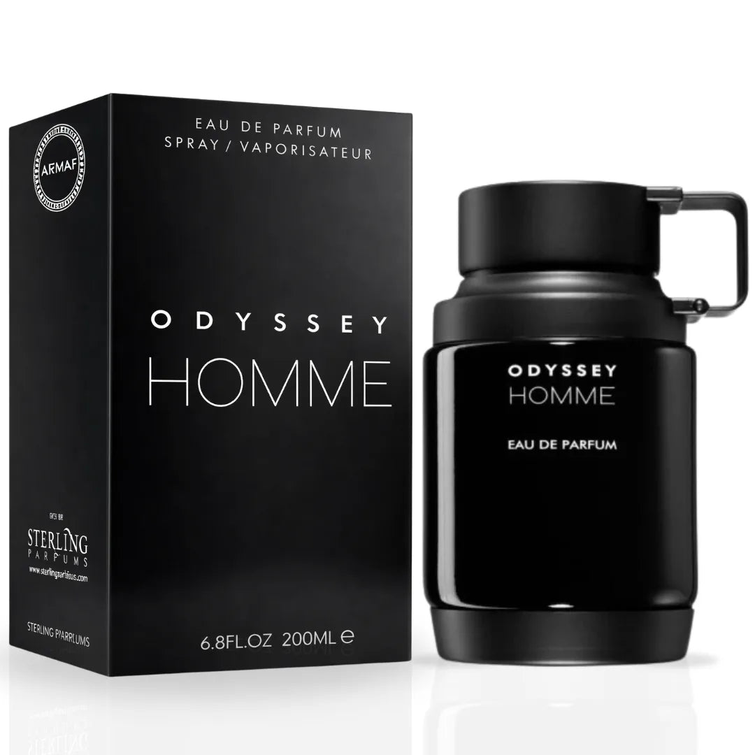 Odyssey Homme Black Eau de Parfum Spray 200ml (6.8 oz) by Armaf - Intense Oud
