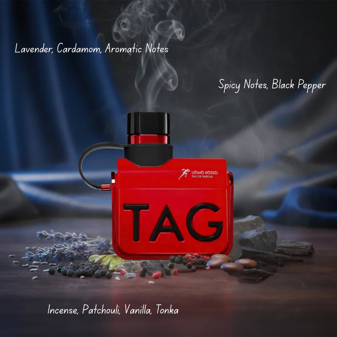 Tag Uomo Rosso Eau De Parfum Spray 100ml (3.4 oz) By Armaf - Intense Oud