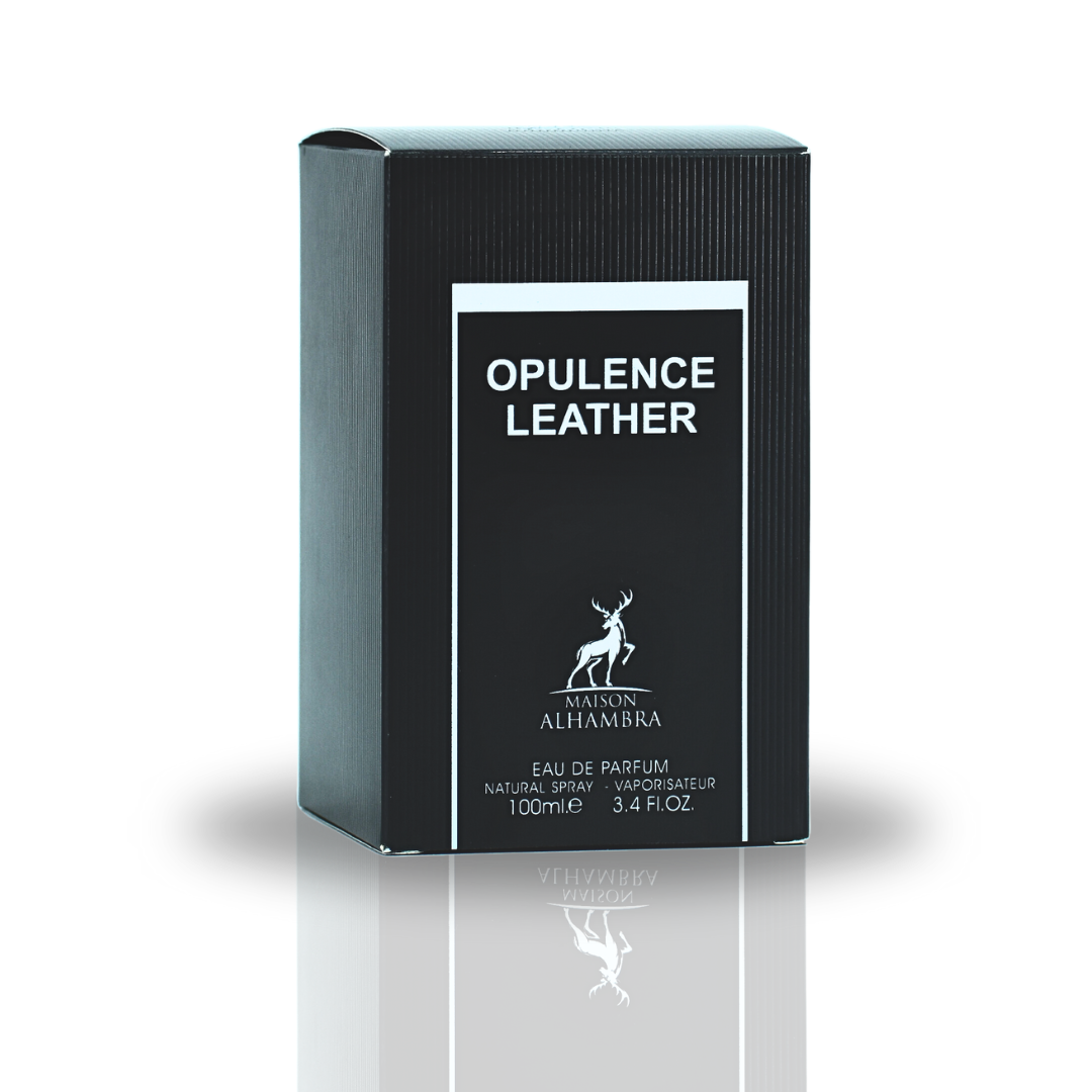 Opulence Leather EDP Spray 100ML (3.4OZ) By Maison Alhambra | Long Lasting, Spicy, Floral, Ambery Fragrance.