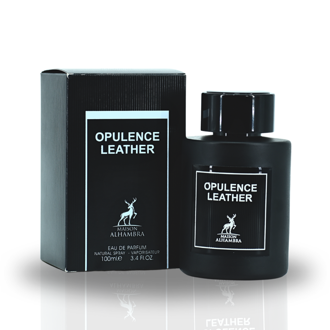 Opulence Leather EDP Spray 100ML (3.4OZ) By Maison Alhambra | Long Lasting, Spicy, Floral, Ambery Fragrance.