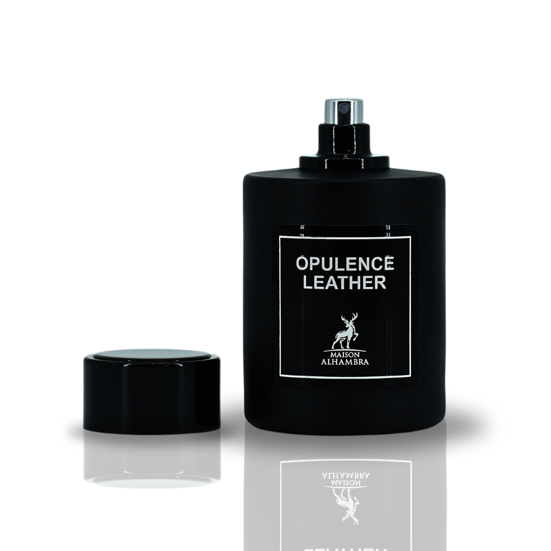 Opulence Leather EDP Spray 100ML (3.4OZ) By Maison Alhambra | Long Lasting, Spicy, Floral, Ambery Fragrance.