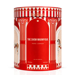 Paris Corner The Show Magnifique Eau De Parfum spray 100ml bottle, elegant design, showcasing the fragrance's luxurious packaging.