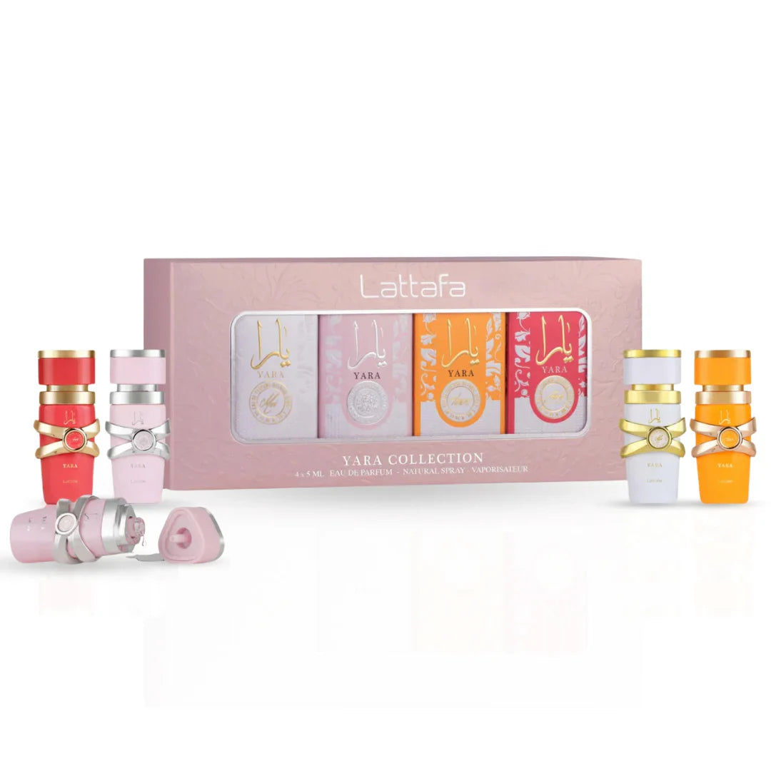 Yara Eau De Parfum Gift Set Mini Collection (4 x 5ml) by Lattafa