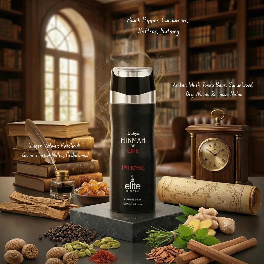 Hikmah Of Life Intense Perfumed Body Spray 200ml (6.7 oz) by Risala - Intense Oud