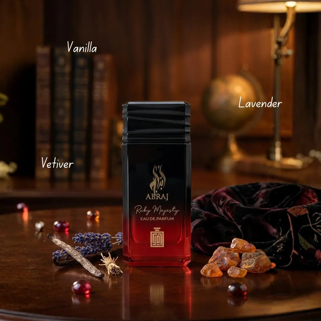 Abraj Ruby Majesty Eau De Parfum Spray 100ml (3.4 oz) By Aura Fragrances - Intense Oud