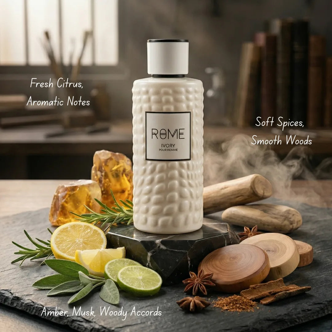 Rome Ivory Pour Homme Eau De Parfum Spray 100ml (3.4 oz) By Mast Perfume - Intense Oud