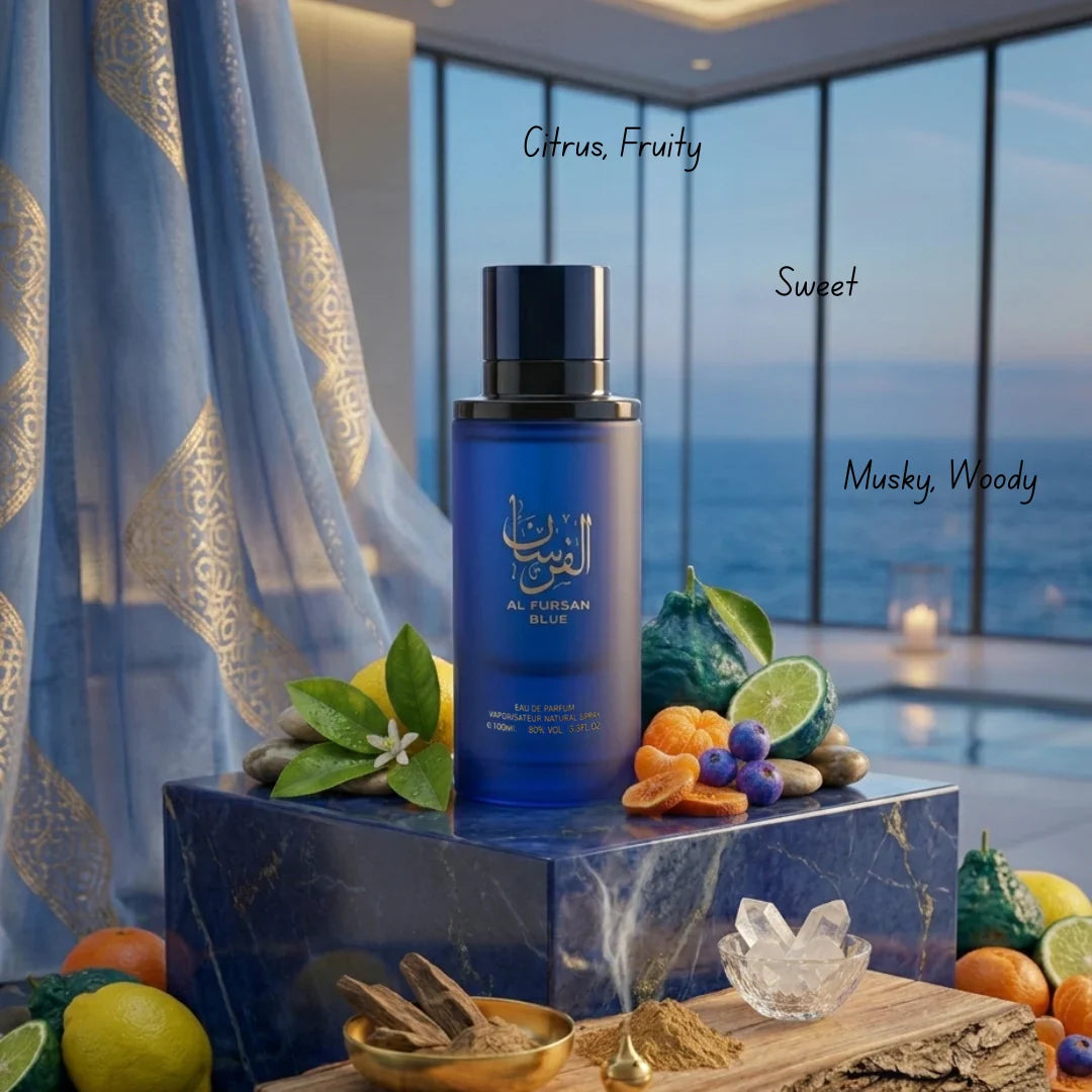 Al Fursan Blue Eau De Parfum Spray 100ml (3.4 oz) By Aura Fragrances - Intense Oud