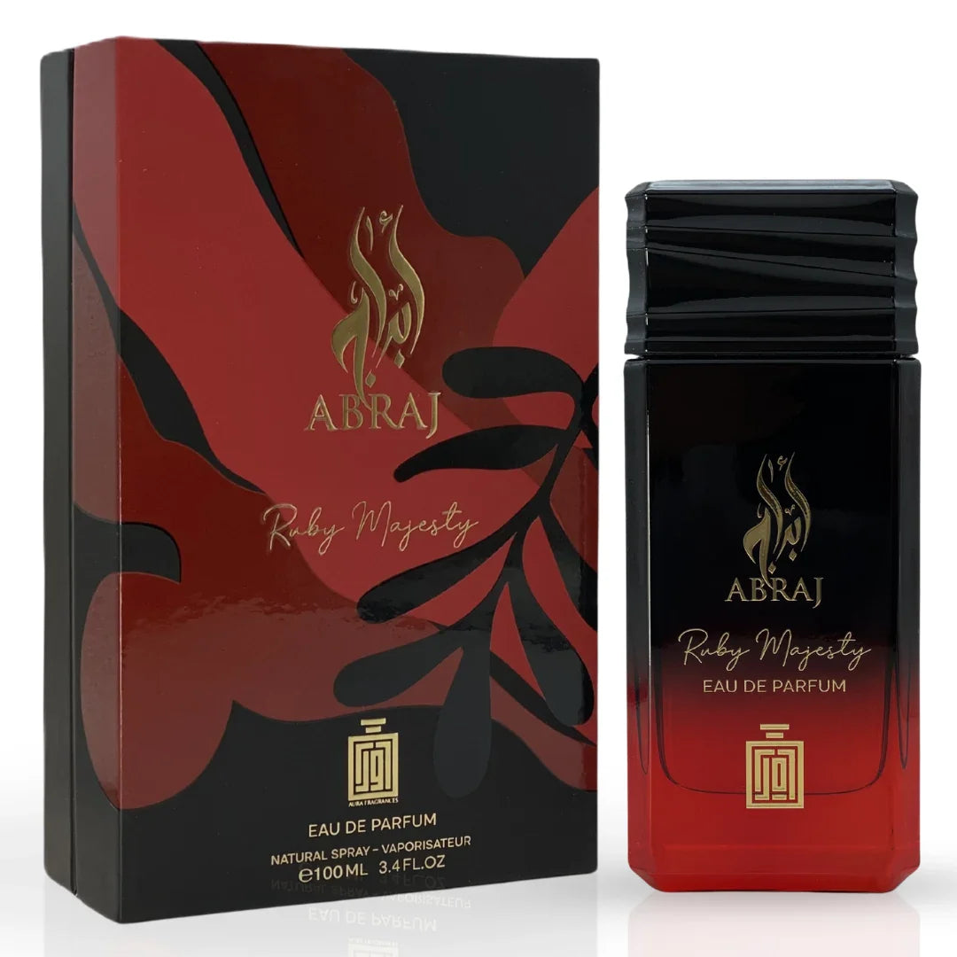Abraj Ruby Majesty Eau De Parfum Spray 100ml (3.4 oz) By Aura Fragrances - Intense Oud