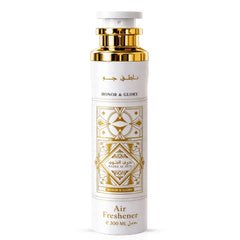 Lattafa Bade’e Al Oud Honor & Glory air freshener 300ml bottle with elegant design and fresh floral scent.
