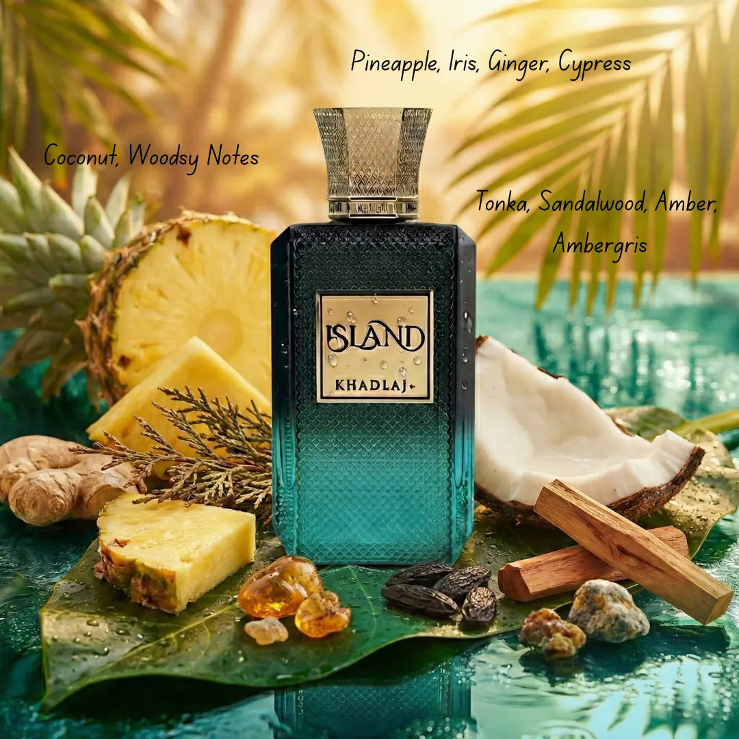 Island Eau de Parfum Spray 100ml (3.4 oz) by Khadlaj