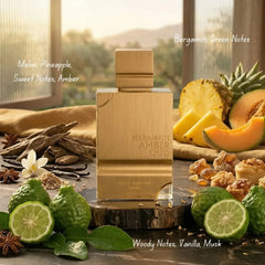 Amber Oud Gold Edition Eau de Parfum spray by Al Haramain, showcasing the elegant bottle design and luxurious fragrance.